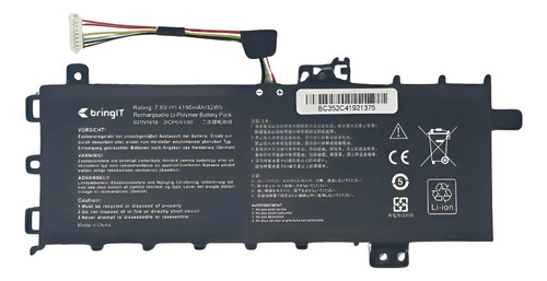 Bateria para Notebook Asus X Series X515JA-EJ1791W 7.6V 4150mAh