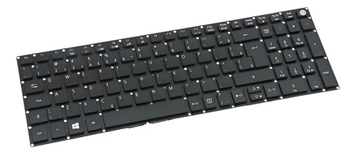 Teclado para Notebook Acer Aspire ES1-572-33BP ABNT2 - F3 WI-FI Preto