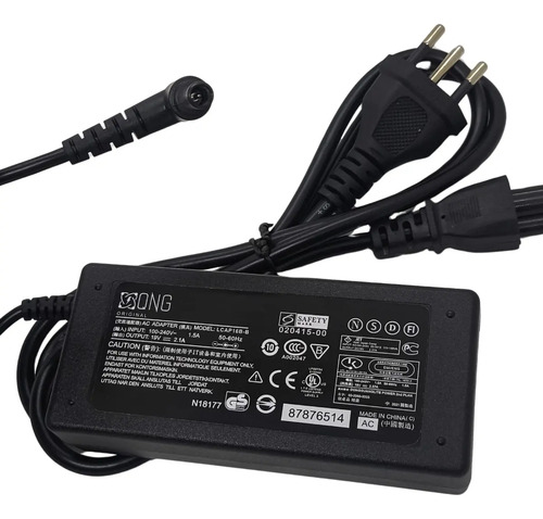 Fonte Carregador para Notebook Acer Aspire 4720Z 19V 3.42A 65W 3.0mm x 1.1mm