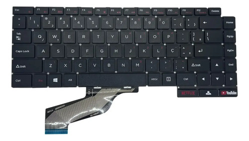 Teclado para Notebook Positivo Motion Q232B ABNT2 Preto