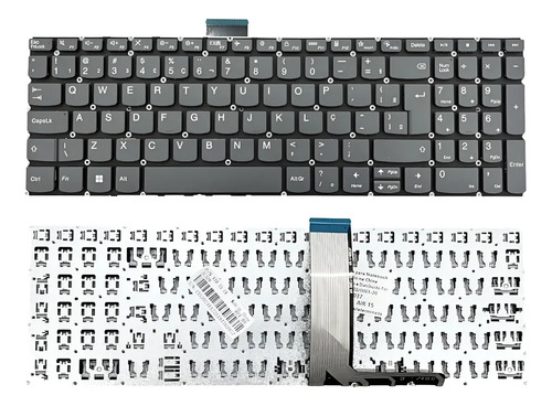 Teclado para Notebook Lenovo Ideapad 15IGL7-82V7 ABNT2 Cinza