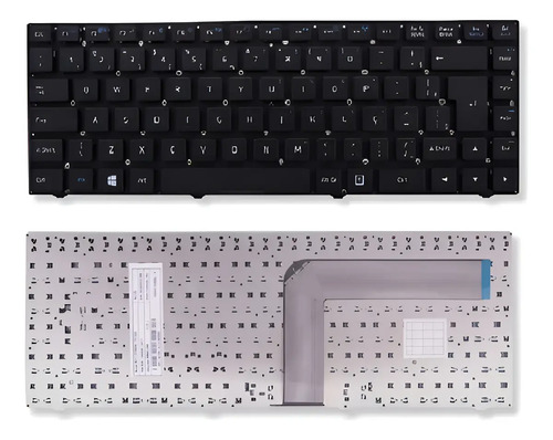 Teclado para Notebook Positivo Sim 5550 ABNT2 Preto