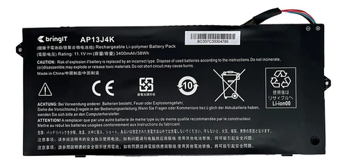 Bateria para Notebook Acer Chromebook C733T-C1YK 3400mAh 11.1V